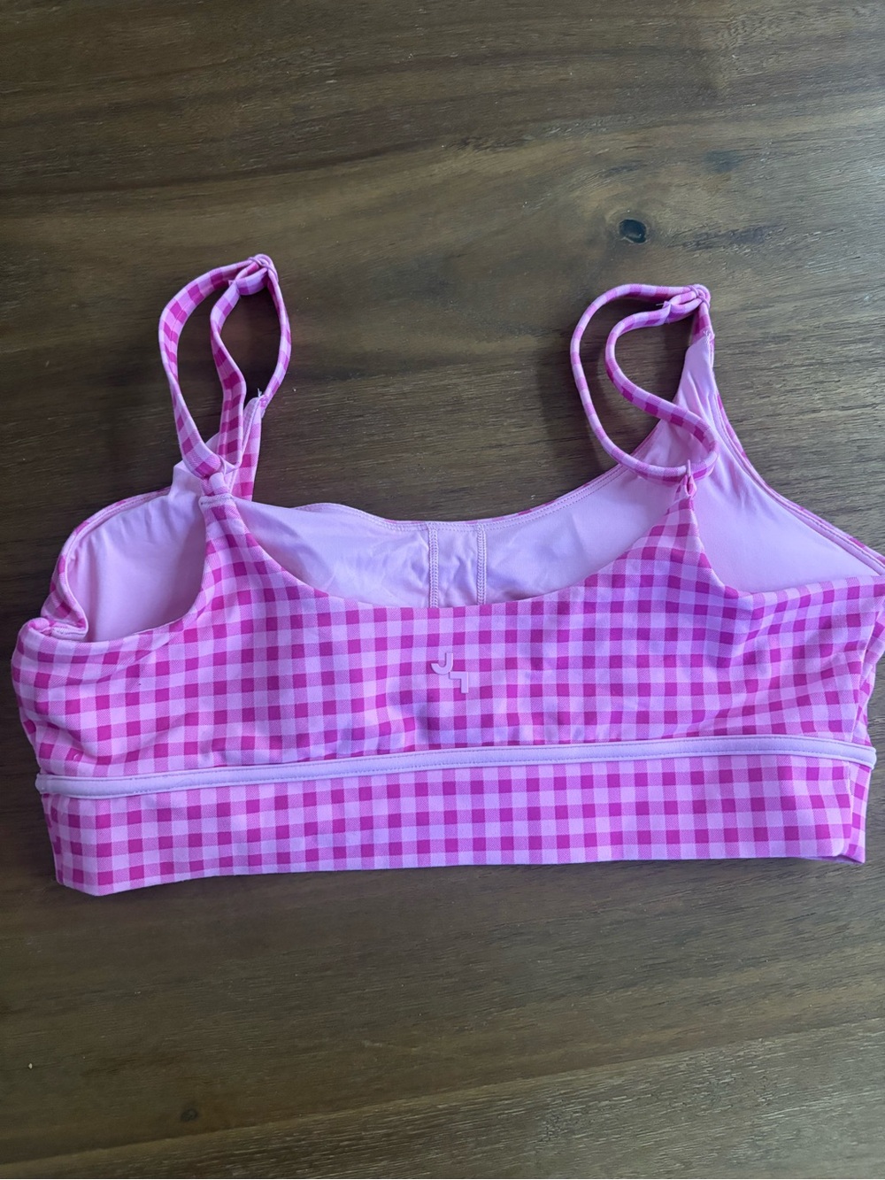 Pink Gingham Women’s Sports Bra - Joy Lab - Never Worn - Picture 2 of 2